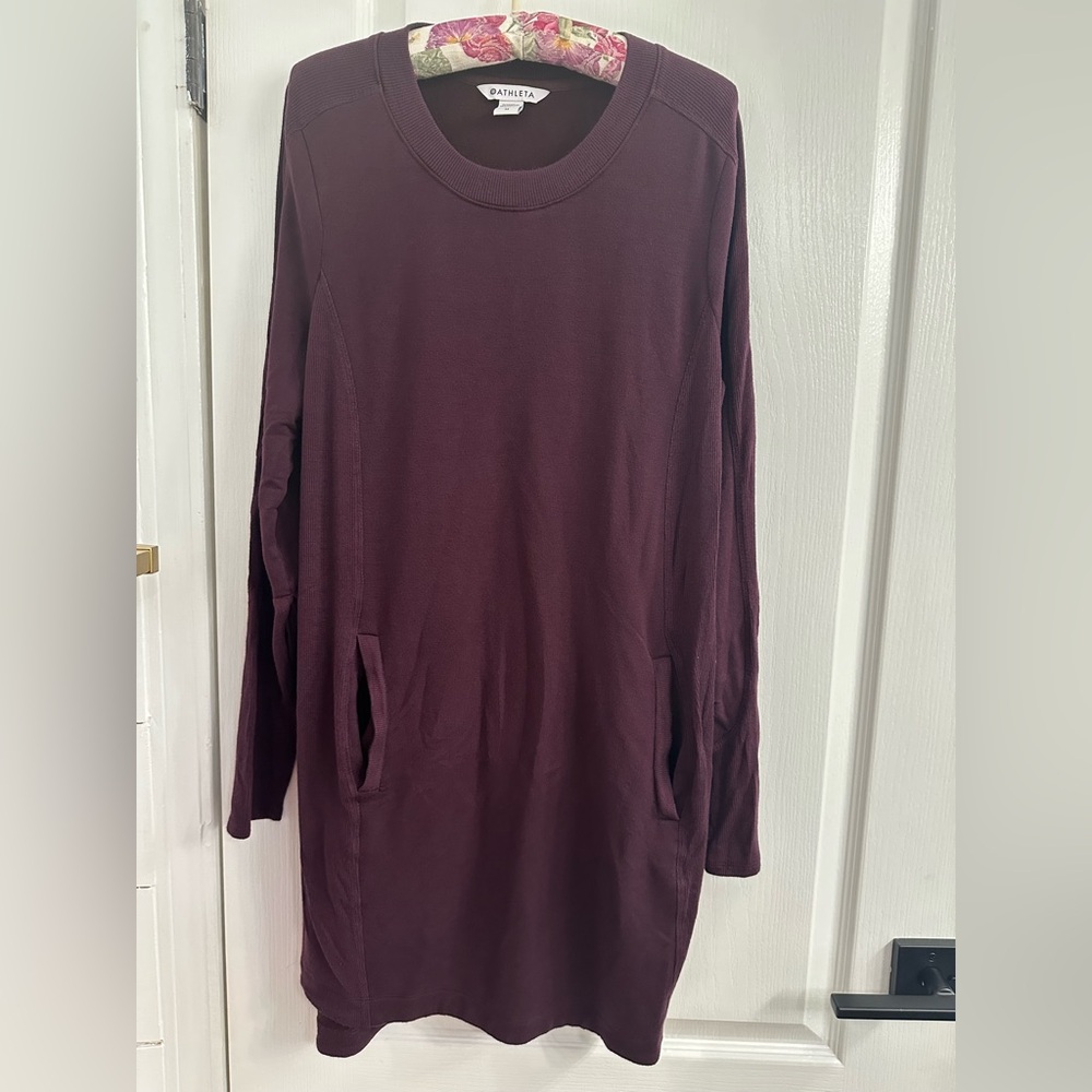 Athleta Maroon Knit Top